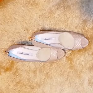 Brian Atwood 'Sinful' Snakeskin Platform Heels Size 8.5 (39)